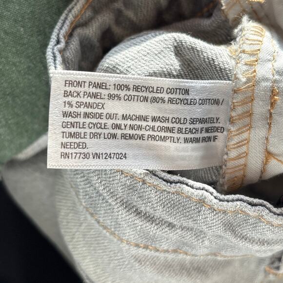 Wild Fable Stretch Mid Rise 90's Relaxed Straight Distress Jeans Gray Women's 00 - Picture 11 of 11